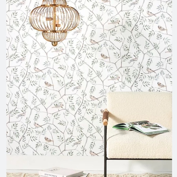 Anthropologie crossbill branches wallpaper 1 roll new in package